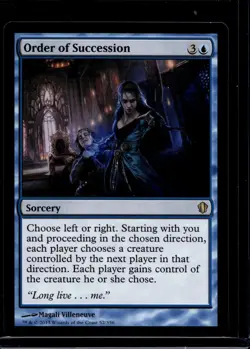 MTG Order of Succession Commander 2013 52/356 Regular Rare LP - Image 1