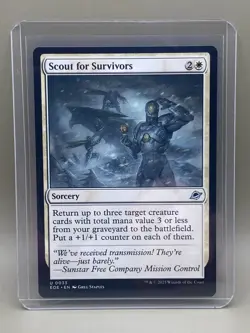 SCOUT FOR SURVIVORS #0033 Edge Of Eternities MTG UNCOMMON Card Near Mint - Image 1