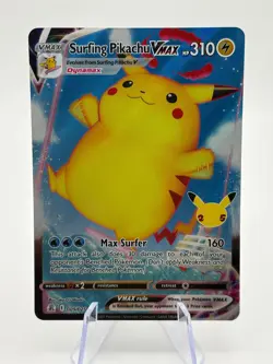 Pokemon TCG Celebrations - Surfing Pikachu VMAX 009/025 Full Art NM - Image 1