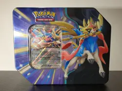 Pokemon Slashing Legends Tin- Zacian ex W/ 5 Booster Packs New Sealed - Image 1
