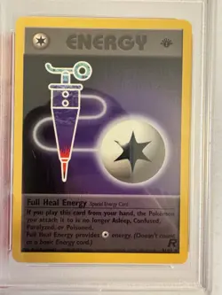 2000 Pokemon 1st Edition Full Heal Energy Non-Holo Team Rocket 81/82 PSA 9 Mint! - Image 3