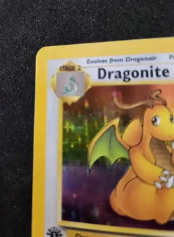 Dragonite 1st EDITION 4/62 Fossil Holo Vintage Pokemon - LP+/NM- - Image 2