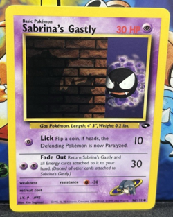 Sabrina's Gastly 96/132 Unlimited Pokemon Gym Challenge Wotc 2000 Vintage NM F/S - Image 1