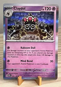 Claydol 095/197 Holo Rare - SV: Obsidian Flames - Pokemon TCG - NM+ - Image 1