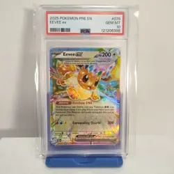 Eevee ex 075/131 Prismatic Evolutions Holo Double Rare Pokemon TCG PSA 10 - Image 1