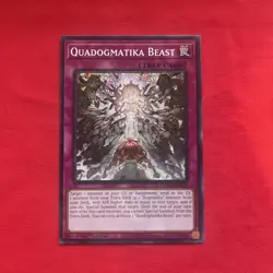 Yugioh! Quadogmatika Beast DOOD-EN078 COMMON Doom of Dimensions - Image 1