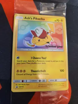 SEALED Ash’s Pikachu TCG SM108 2017 Promo Card Pokemon "I Choose You" - Image 2