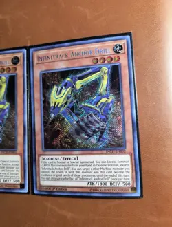 2X Infinitrack Anchor Drill INCH-EN002 1st Secret Rare NM Yugioh Card - Image 3