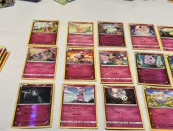 23 LOT Pokemon Cards DISCONTINUED FAIRY PINK Lot Holo Rare TCG ALL DIFFERENT - Image 3