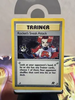 Pokemon 2000 Rockets Sneak Attack Trainer Holo Card 16/82 DMG - Image 1