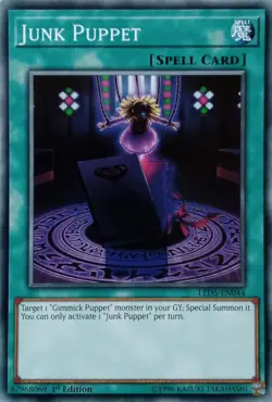 LED5-EN044 JUNK PUPPET COMMON 1ST EDITION YuGiOh CARD - Image 1