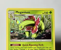 Meganium 8/214 (LP) Cosmo Holo Promo Sun & Moon: Lost Thunder 2018 Pokemon Card - Image 3