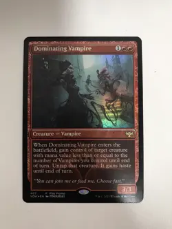 Dominating Vampire Foil Play Promo MTG Magic the Gathering Card NM Near Mint VOW - Image 1