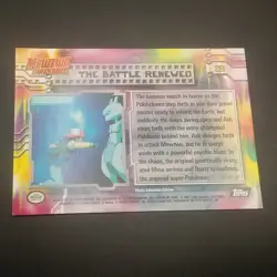 THE BATTLE RENEWED #32 - TOPPS BLACK Logo - MEWTWO STRIKES BACK POKEMON CARD NM - Image 2