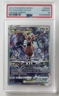Zeraora VSTAR GG43/GG70 Crown Zenith Galarian Gallery Pokemon TCG Card PSA 10 - Image 1
