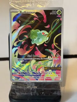 Pokemon Bulbasaur Mega Evolution Promo Card Illustration Rare 133/132 Enhanced - Image 1