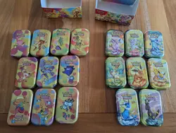 Pokemon 151 & Prismatic Evolutions Empty Mini Tin Displays W/ Cards & Coins - Image 2
