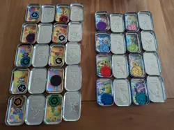 Pokemon 151 & Prismatic Evolutions Empty Mini Tin Displays W/ Cards & Coins - Image 3