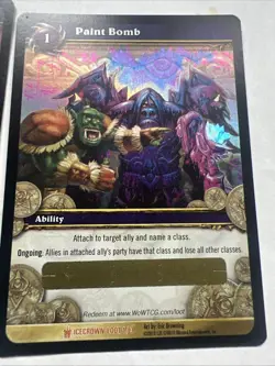 2-Paint Bomb Unscratched Loot Card World of Warcraft WOW Icecrown NM - Image 3