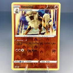 Arcanine 028/192 Reverse Holo SWSH02: Rebel Clash Pokemon Card Near Mint - Image 1
