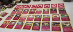 32 LOT Pokemon Cards DISCONTINUED FAIRY PINK Lot 4 Holos Rare TCG ALL DIFFERENT - Image 1
