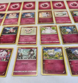 32 LOT Pokemon Cards DISCONTINUED FAIRY PINK Lot 4 Holos Rare TCG ALL DIFFERENT - Image 3