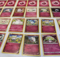 32 LOT Pokemon Cards DISCONTINUED FAIRY PINK Lot 4 Holos Rare TCG ALL DIFFERENT - Image 4