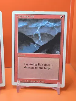 🔴🔴 (4) 1994 MAGIC The Gathering LIGHTNING BOLT REVISED 3RD EDITION PLAYED 🔴2 - Image 5