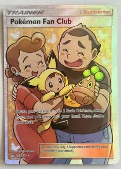 Pokemon Fan Club 2018 Sun & Moon Ultra Prism Full Art Trainer Rare 155/156 - Image 1