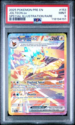 2025 POKEMON PRE EN-PRISMATIC EVOLUTIONS #153 JOLTEON EX PSA 9 - Image 1