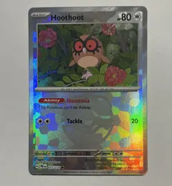 Pokemon Hoothoot Master Ball & Pokeball Set 077/131 2025 Prismatic Evolutions NM - Image 3