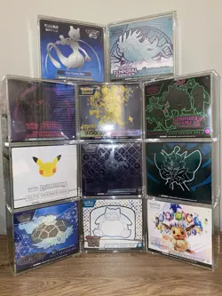 TWO Pokemon TCG Elite Trainer Box ETB Acrylic Magnetic Display Case UV Resist - Image 1