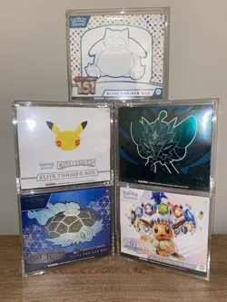 TWO Pokemon TCG Elite Trainer Box ETB Acrylic Magnetic Display Case UV Resist - Image 2