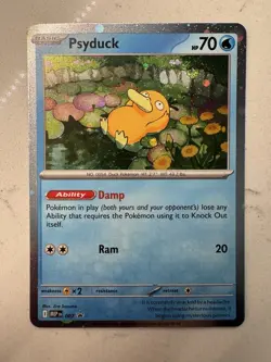 Psyduck 007 with SWIRL Black Star Promo Mega Evolution Pokemon TCG - Image 1