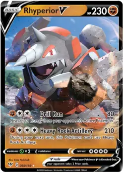 x1 Rhyperior V - 095/189 - Ultra Rare Pokemon SS03 Darkness Ablaze M/NM - Image 1
