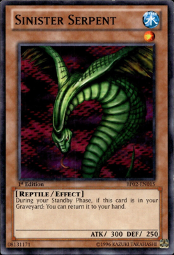 Sinister Serpent - Mosaic Rare 1st Edition BP02-EN015 - LP - YuGiOh - Image 1