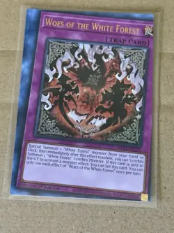 YU-GI-OH! Woes Of The White Forest MP25-EN231 Ultra Rare miscut misprint - Image 1