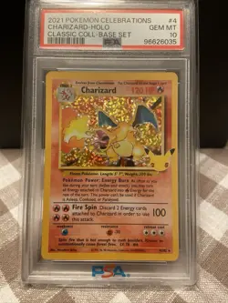 PSA 10 GEM MINT Charizard Celebrations Classic Collection Pokemon Card 4/102 - Image 1