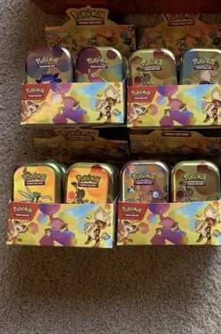 Pokemon 151 Empty Mini Tin Displays W/ Cards & Coin - Image 1