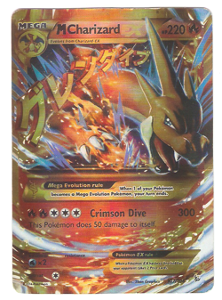 SECRET RARE FLASHFIRE XY FOIL HOLO MEGA M CHARIZARD 107/106 2014 POKEMON CARD EX - Image 1