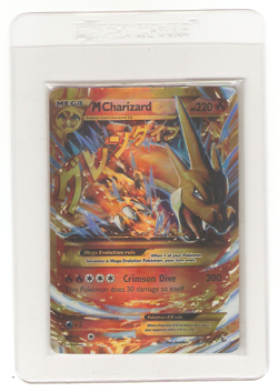SECRET RARE FLASHFIRE XY FOIL HOLO MEGA M CHARIZARD 107/106 2014 POKEMON CARD EX - Image 3