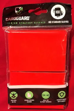 New! Bullsitoy Card Guard Premium 100 Matte Red Strategy Sleeves - Image 1