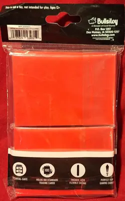 New! Bullsitoy Card Guard Premium 100 Matte Red Strategy Sleeves - Image 2