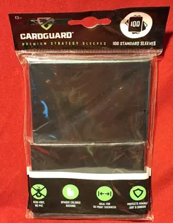 New! Bullsitoy Card Guard Premium 100 Matte Black Strategy Sleeves - Image 1