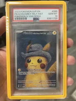Pikachu with Grey Felt Hat 085 Sv: Scarlet & Violet Promo Cards Regular psa10 - Image 1