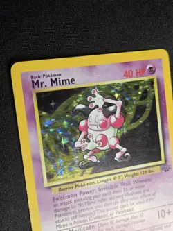 Mr. Mime 6/64 MP Jungle Holo Rare Vintage WOTC Pokemon Card 1999 - Image 4