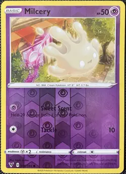 Milcery 080/185 Swsh04: Vivid Voltage Reverse Holo - Pokemon Card - Image 1