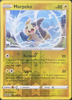 Morpeko 073/192 Swsh02: Rebel Clash Reverse Holo - Pokemon Card - Image 1