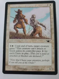 MTG Magic The Gathering Card Whipgrass Entangler Creature Cleric White Legions - Image 1
