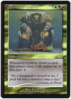 Phyrexian Tyranny 2001 Planeshift FOIL Multi-Color Rare Enchantment MTG NM AZ1 - Image 1